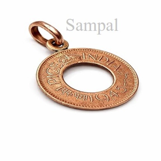 Copper Coin Pendent with Hole – Tambe Ka Sikka for Lal Kitab Remedies